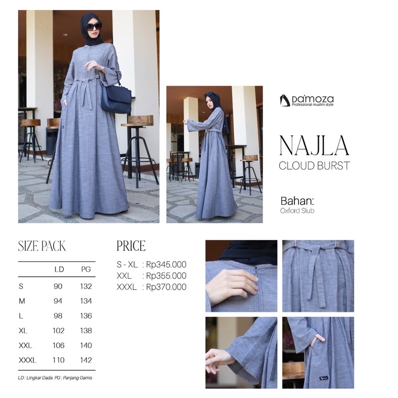 NAJLA | DISKON GAMIS MUTIF DAMOZA TERBARU