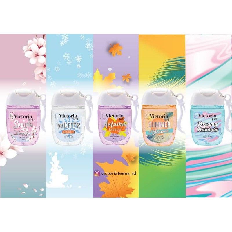 [PARFUM COLOGNE GEL] [36ML] [BPOM] Parfum Victoria Teens Cologne Gel 36 Ml | Spring Blossom | Winter Magic | Summer Breeze | Dreamy Rainbow | Autumn Kisses