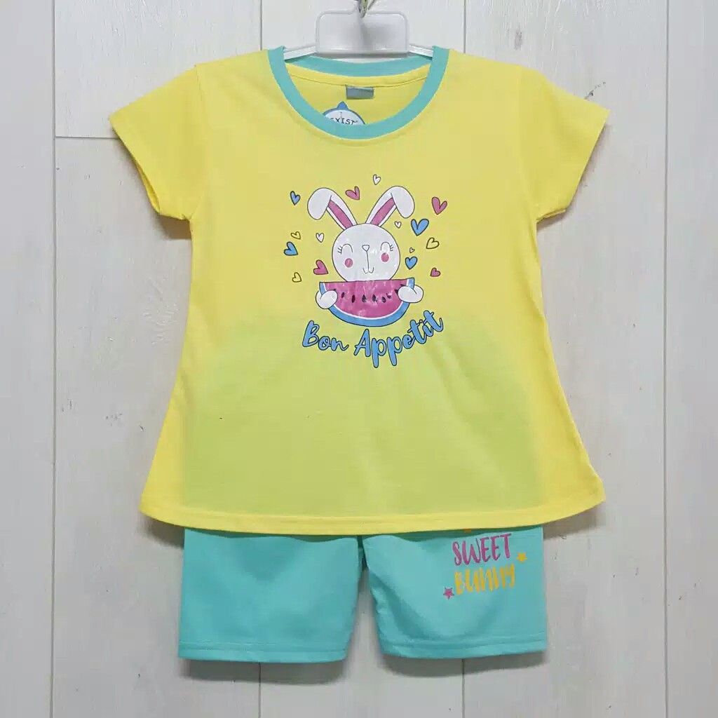 SETELAN ANAK EXIST STAR 4 - 6 TAHUN BAHAN KATUN COMBED 24S