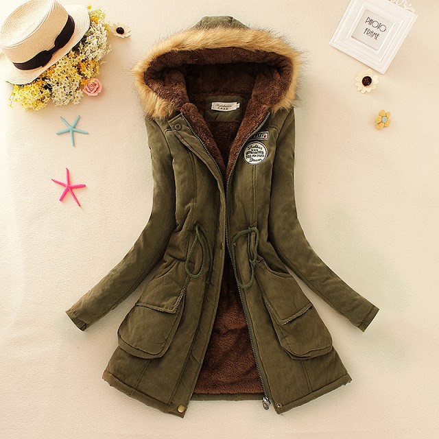 Jaket Import Wanita Parka Bulu Musim Dingin Winter Musim Hujan- Jaket Motor Wanita Anti Angin Import-1