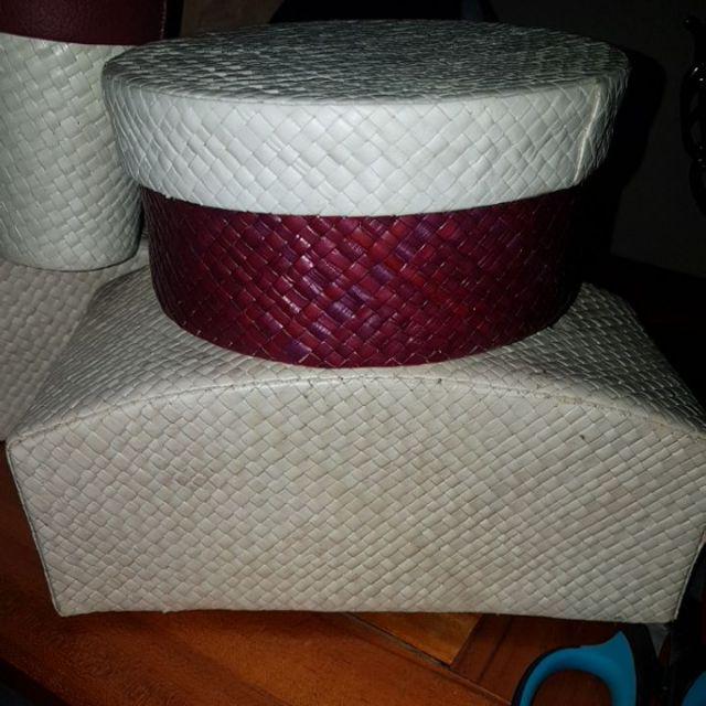 Dt-1755 Box Tissue Cembung Atau Kembung Bahan Pandan Untuk Decoupage