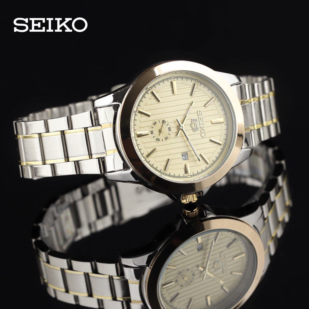 Jam Tangan Water Resist Pria Seiko Date Chain Strap