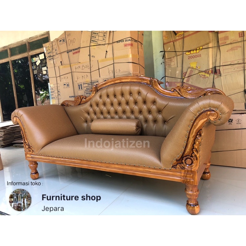 kursi sofa kerang bangku sofa panjang kayu jati