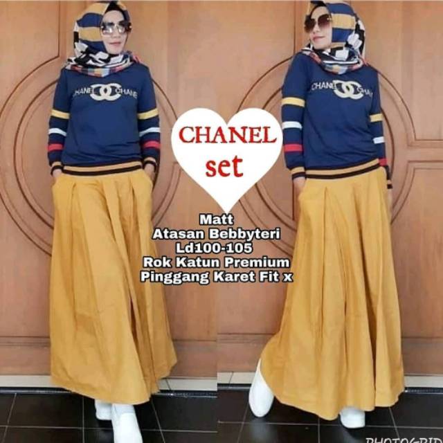 CHANEL SET / baji setelan wanita / setelan muslim / setrok