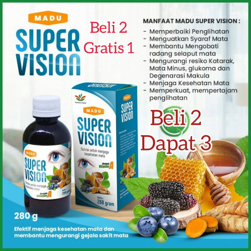 Madu Super Fresh Vision Asli Original - Obat Mata Minus - Obat Mata Plus - Bilberry Adawiyah 99