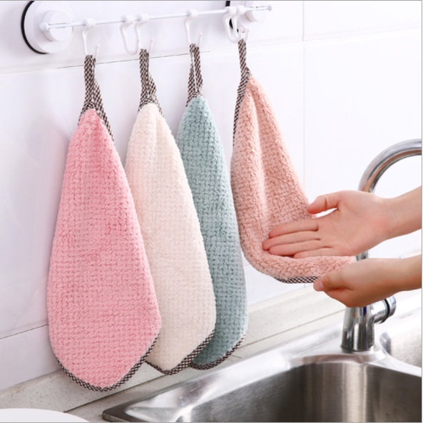 [TULALA SHOP]KAIN LAP MICROFIBER DAPUR LAP CUCI PIRING GELAS CORAL FLEECE/KAIN LAP PIRING ANTI MINYAK TEBAL