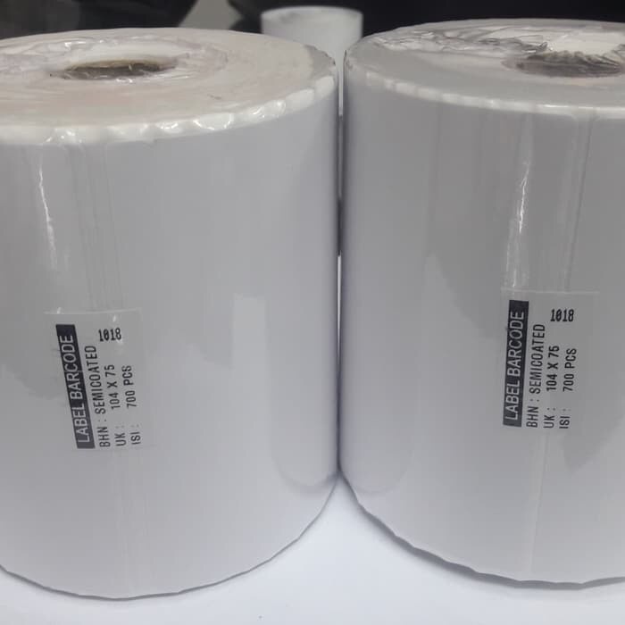 

LABEL BARCODE SEMICOATED 104 X 75 (LEBAR 104 MM TINGGI 75 MM) 1 LINE