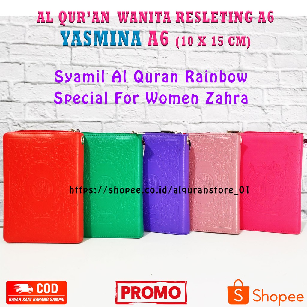 Al Quran Yasmina Syamil A6 Resleting Terjemah Alquran Kecil Saku, Al Qur'an Wanita Muslimah