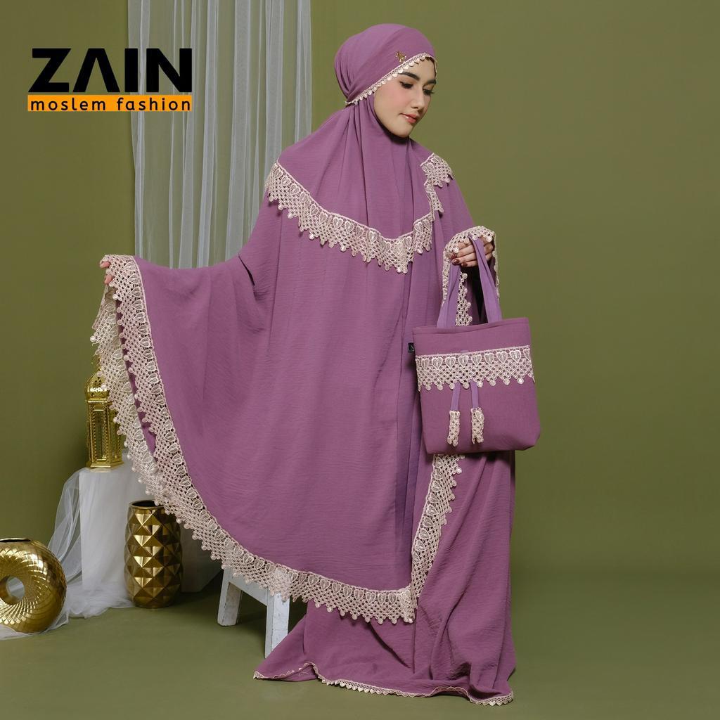 ZAIN - Mukena Dewasa Shanum 3in1 Crinkle Airplow Premium Jumbo Mewah