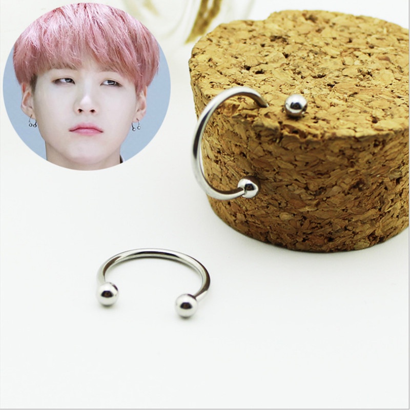 [Best Selling] BP0001 Anting Jepit Tusuk Piercing Pria Cowok Cewek Magnet Kpop Korea BTS EXO NCT DAY6 SKZ GOT7 Daniel Enhypen Treasure Day6 BigBang