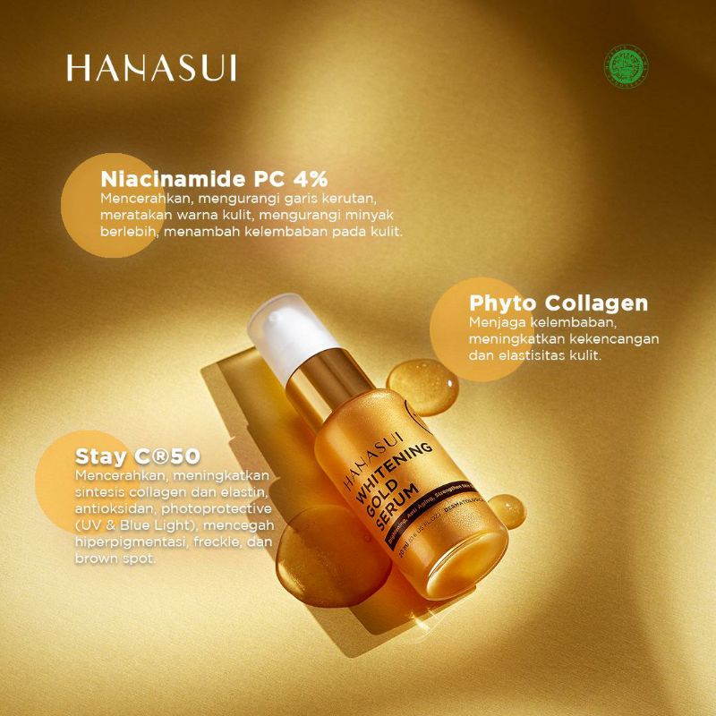 [BPOM] SERUM HANASUI VIt C Collagen Whitening Anti Acne Jaya Mandiri Original BPOM Pink Orange Emas-6