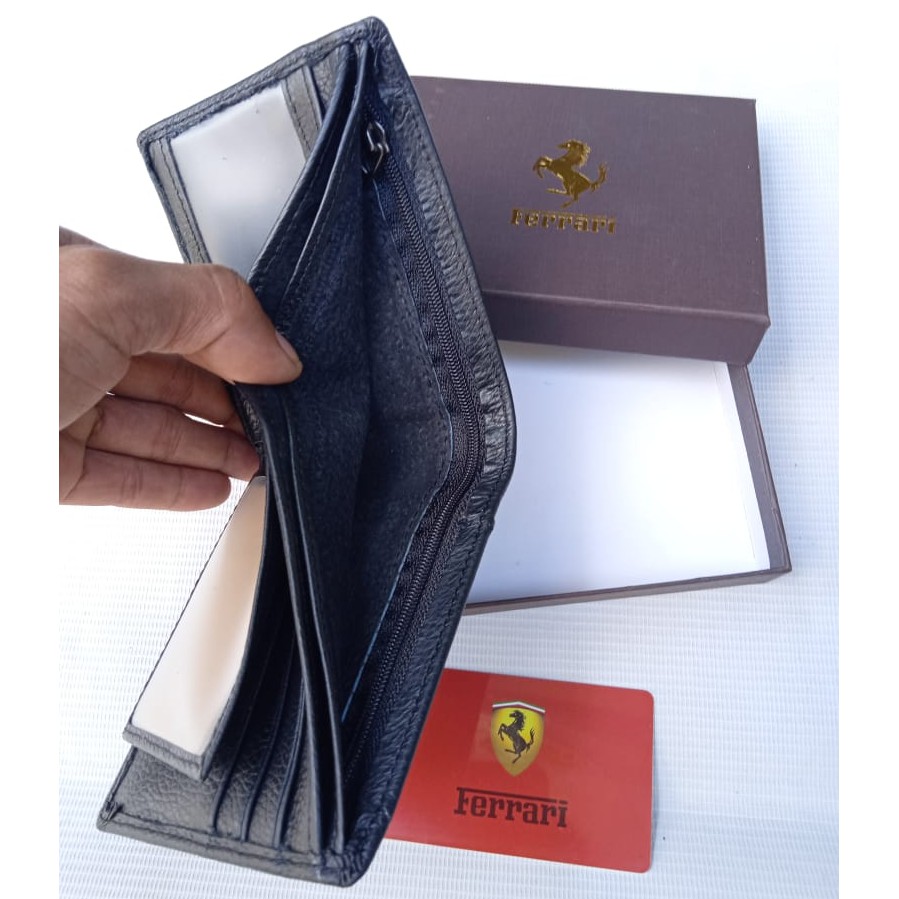 Dompet Kulit Pria Import FR3004 Polos Lipat Original Genuine Leather