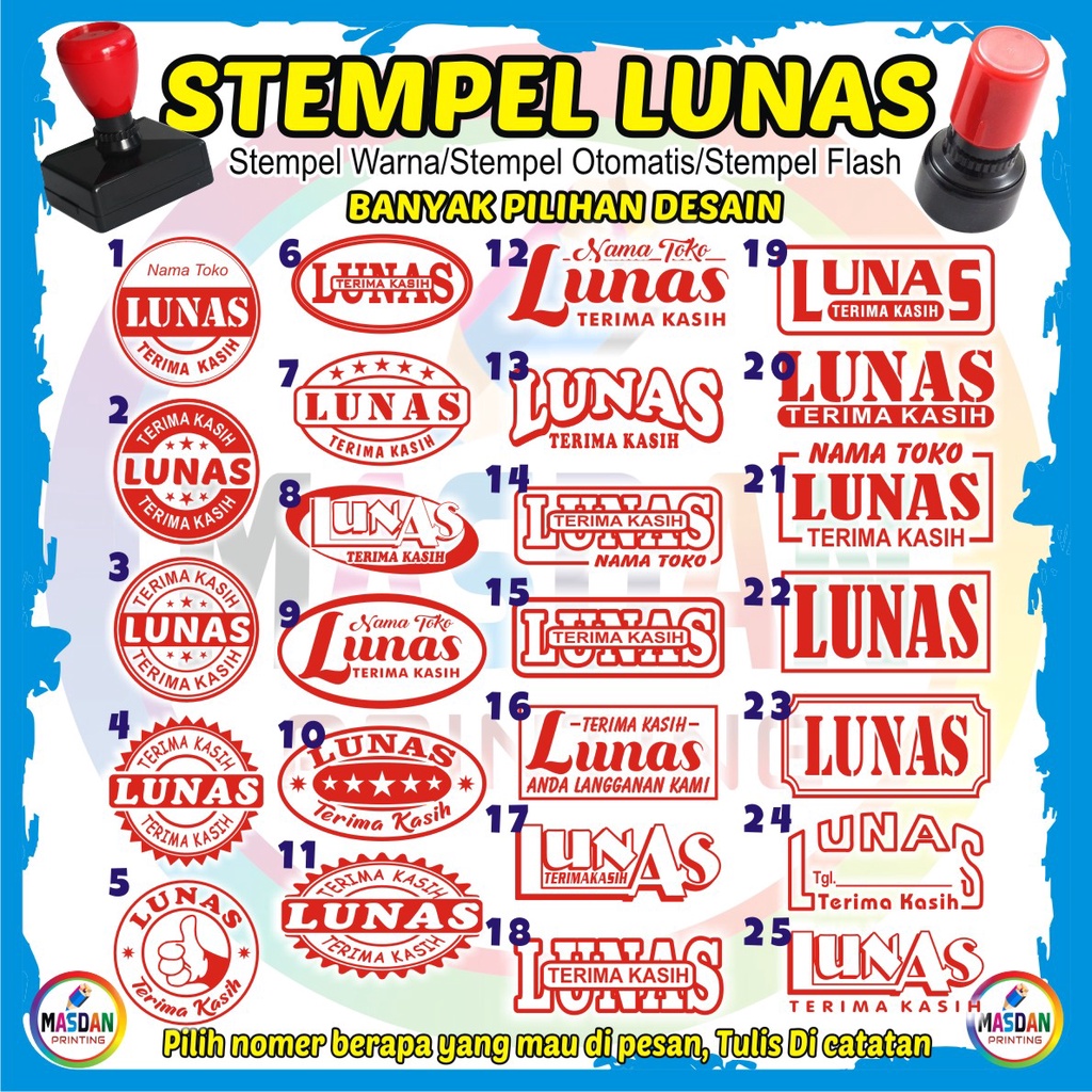 STEMPEL LUNAS FLASH / STEMPEL LUNAS WARNA