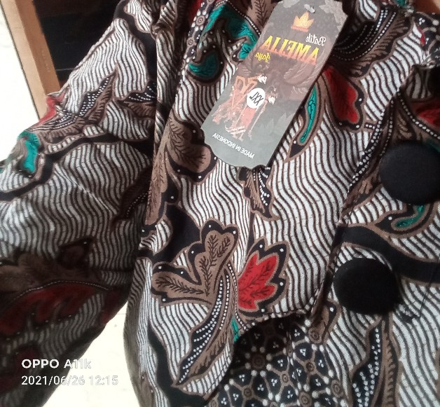 Blus Davina Daun Lawasan Baju Batik Atasan Wanita