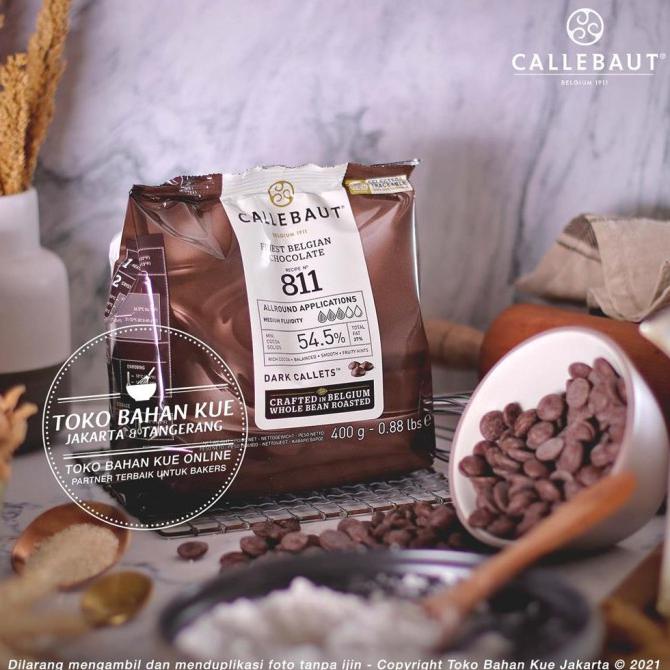 

Callebaut Dark Couverture Coin 54,5% 811 NV 400gr ASLI Coklat Baking