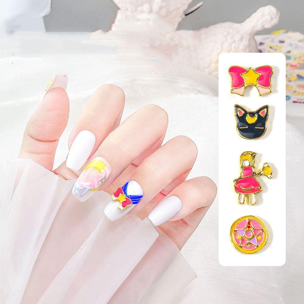 Agustina Sailor Moon Stiker Kuku Gaya Jepang Lucu Kartun Aplikasi DIY Nail Art Dekorasi