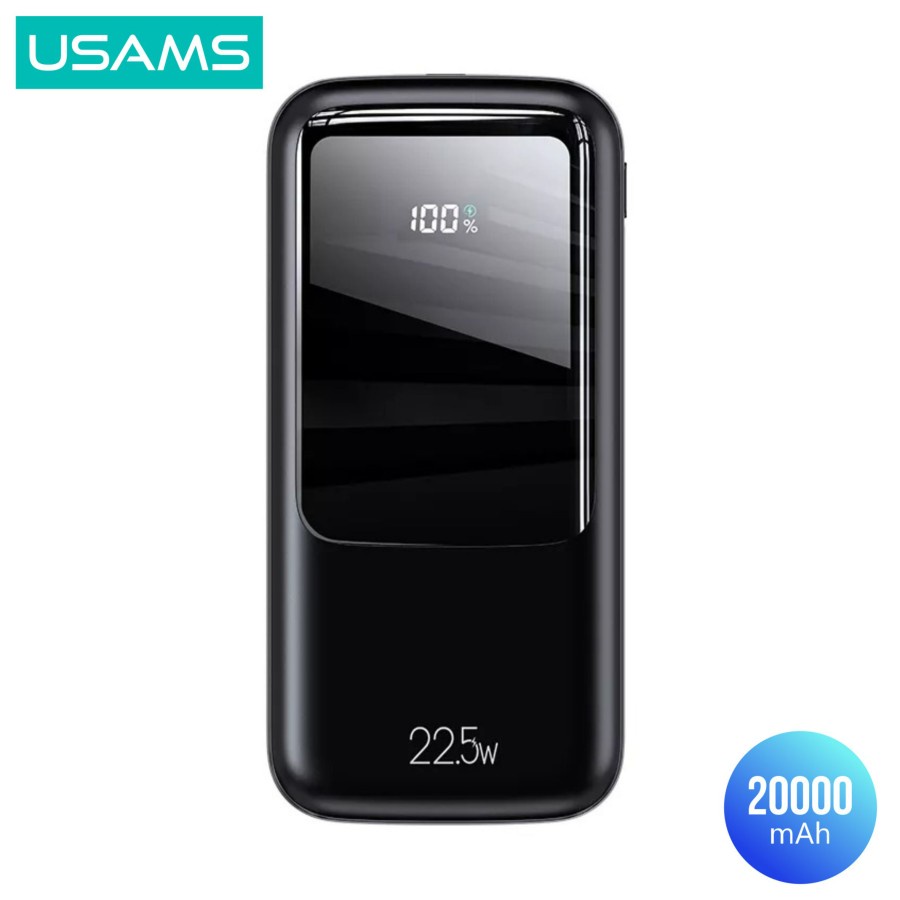 USAMS PB58 CD177 Powerbank Fast Charging 22.5W 20000mAh Broad LED Display