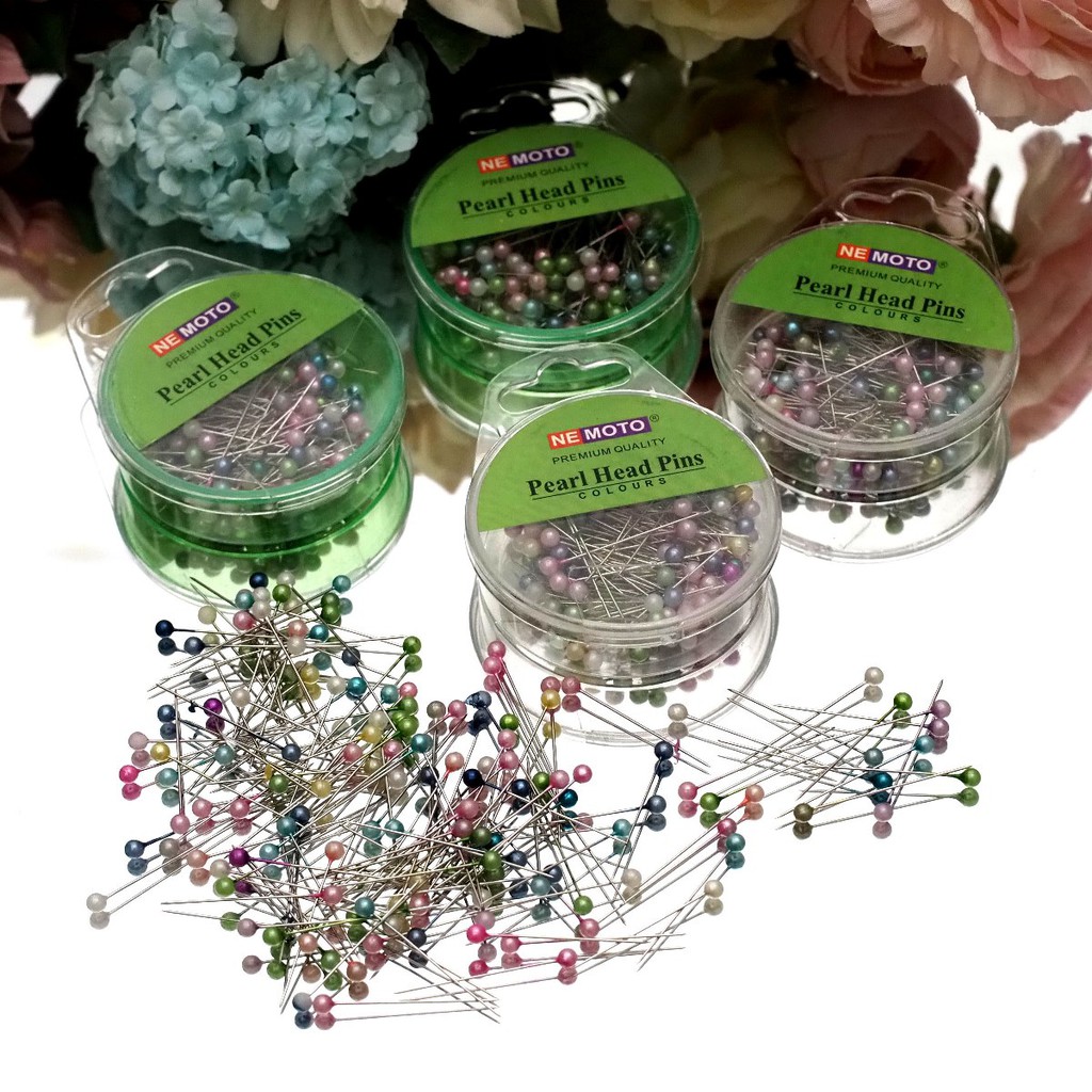 Jarum Pentul ISI BANYAK Hijab Mutiara / Jarum Hijab Premium / Pearl Head Pins Murah Grosir
