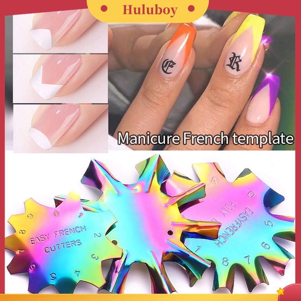 Huluboy Huluboy♡ Plat Stempel Kuku Bahan Stainless Steel Untuk Nail Art