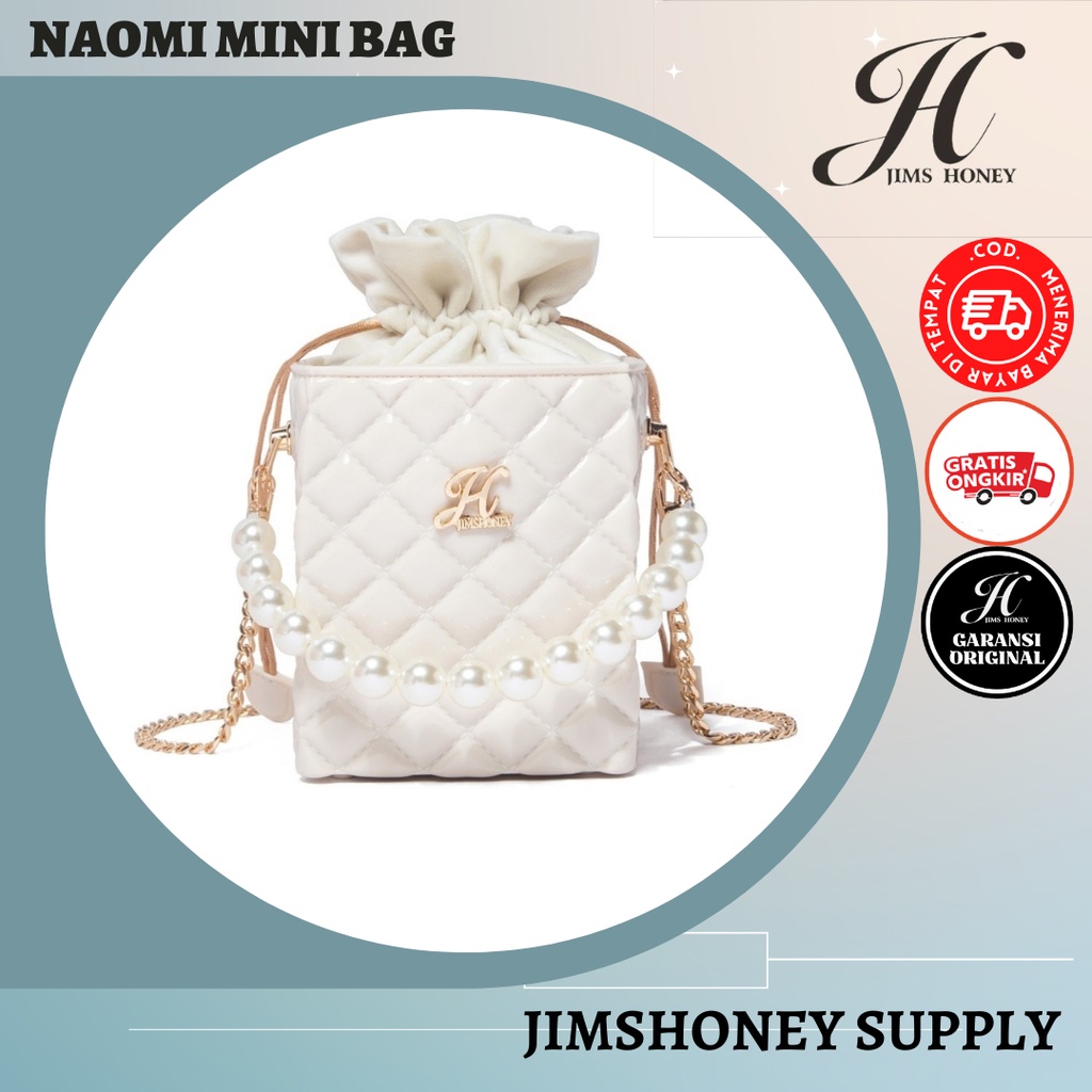 JIMS HONEY NAOMI MINI BAG TAS SELEMPANG WANITA KOTAK KUBUS