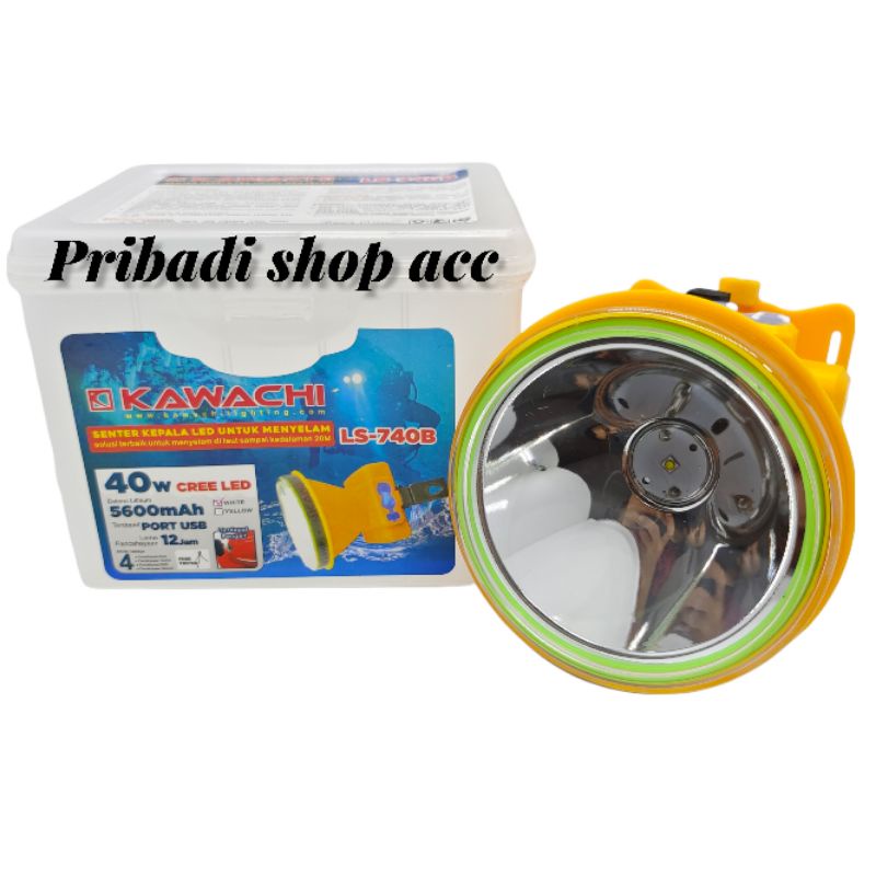 Senter kepala Selam KAWACHI 40 WATT LS-740A/LS-740B Senter kepala LED KAWACHI/HEADLAMP KAWACHI 40 WA
