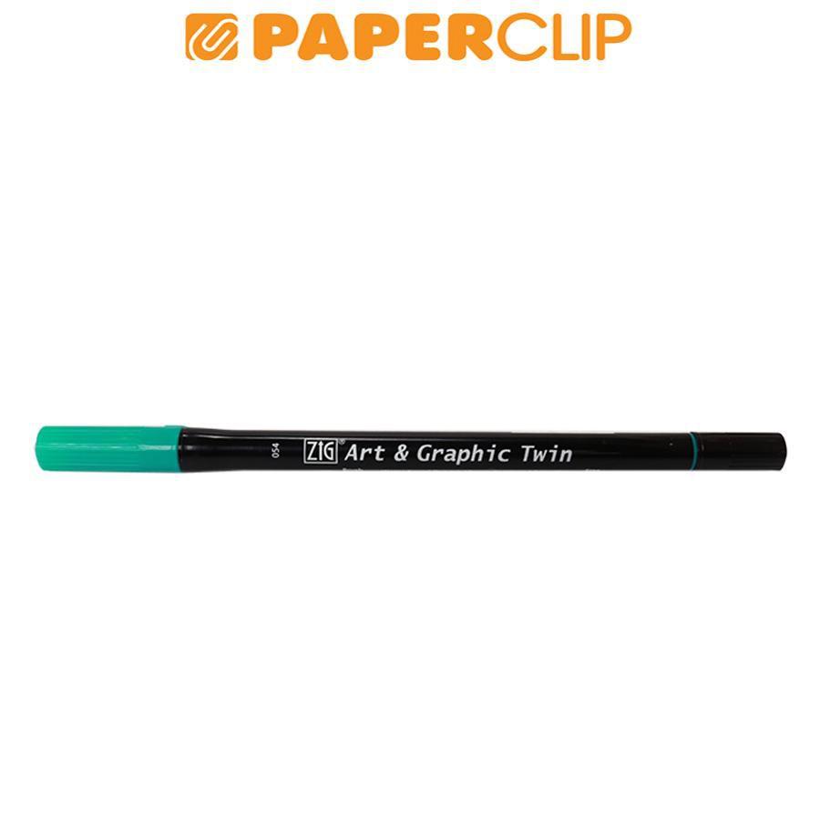 

PEN BRUSH ZIG KURETAKE TUT-80 054 ART & GRAPHIC TWIN 021 TURQUOISE GREEN