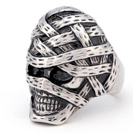 SEUSUK Cool Biker Retro Ring Egyptian Mummy Skeleton Ring Fashion Jewelry Gifts COD