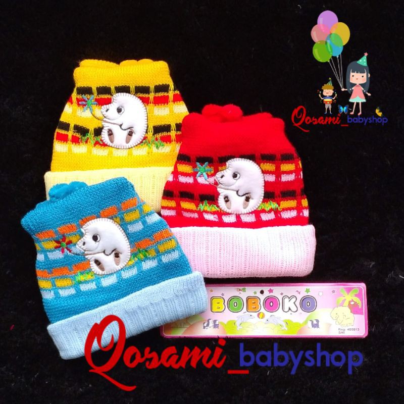 BOBOKO Topi Bayi Rajut Newborn SNI