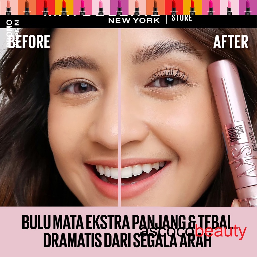 Maybelline [NEW] Sky High Waterproof Mascara Maskara Bulu Mata