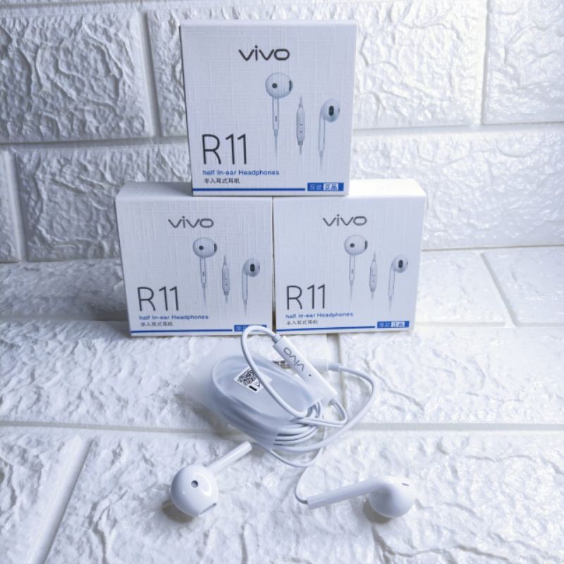 Headset Vivo R11 Stereo Bass Original Audio Jack 3.5mm