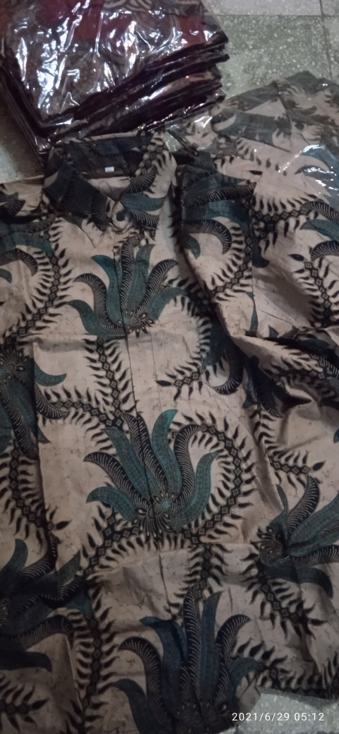 Kemeja Batik Pria Ppbtk07 Modern Lengan Panjang Casual Modis Trendy Masa Kini M L Xl Asli Pekalongan