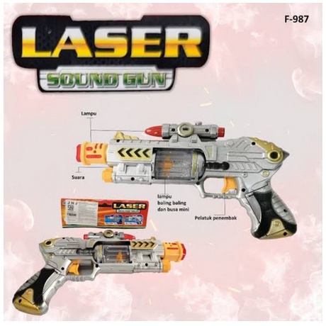 Mainan Anak Pistol Laser Lampu Musik 721106