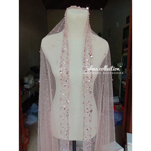 veil/Slayer pengantin 5cm ALUNA mewah by alma collection