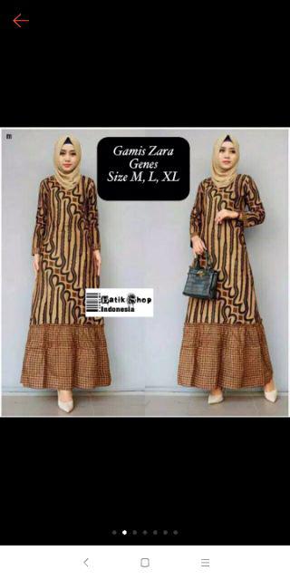 Gamis Parang Black Couple Batik Sarimbit Muslim Kondangan Casual