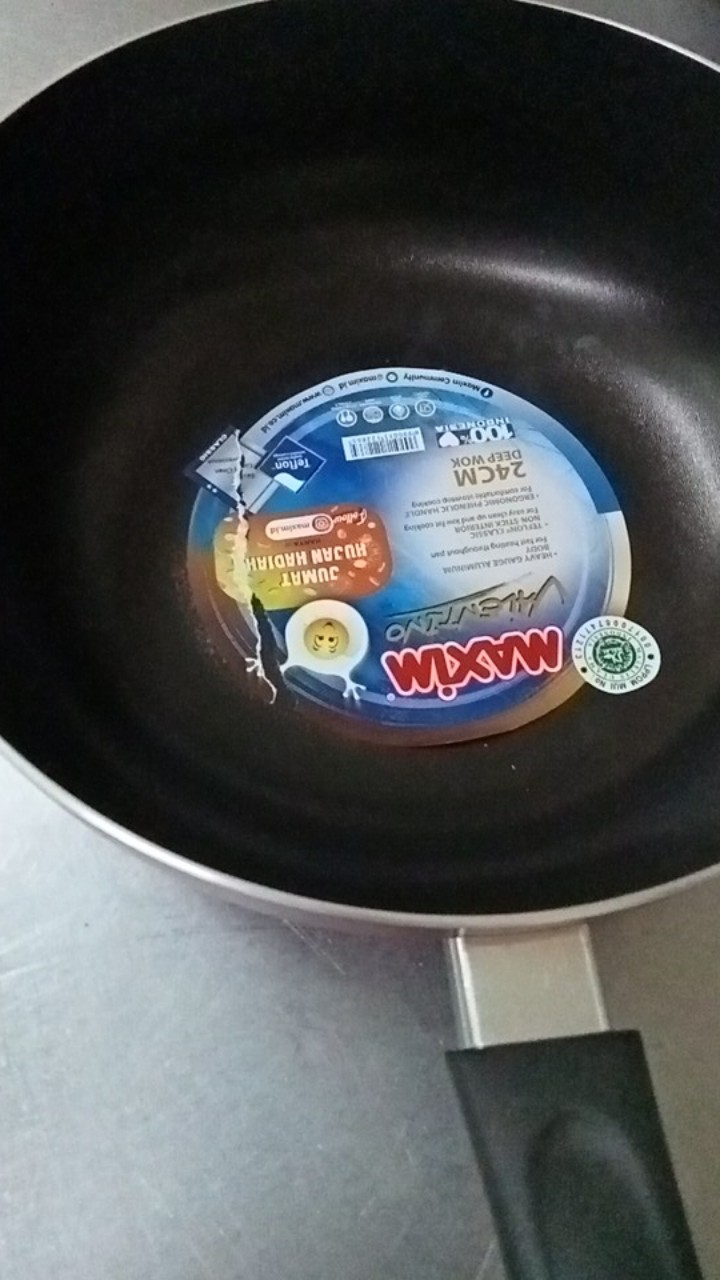 Ready Maxim Valentino Deep Wok Wajan Penggorengan Teflon 24 Cm - Merah