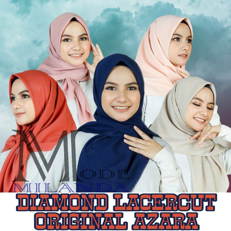 Azara Hijab Segiempat Diamond Lacer Cut 110X110 CM-6