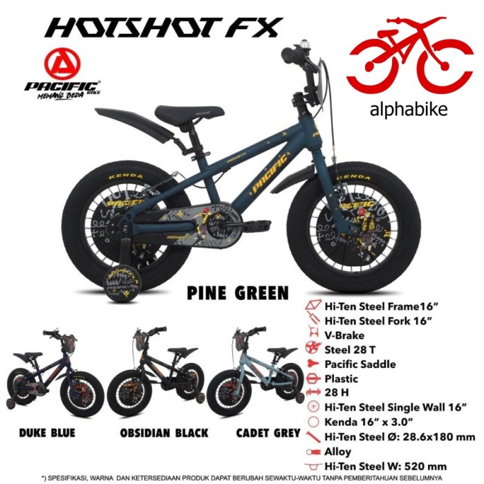 SEPEDA ANAK PACIFIC BMX HOTSHOT FX 3.0 16 INCH