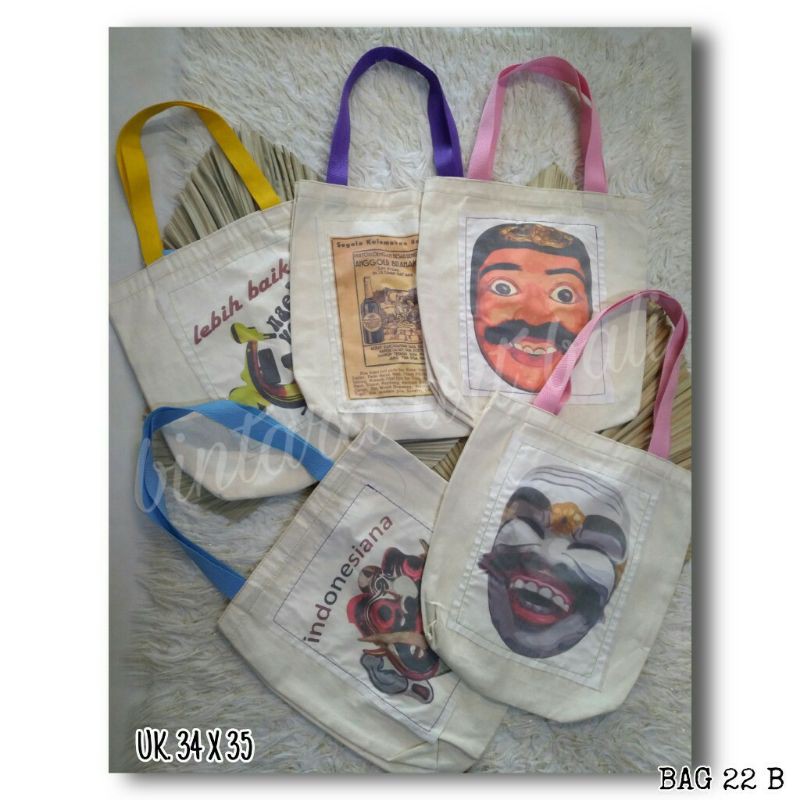 tote bag bali tas belanja shopping bag tas bali motif lucu unik