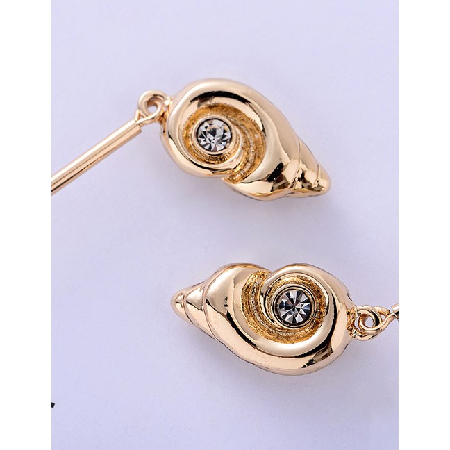 LRC Anting Gantung Fashion Gold Small Alloy Earrings F69833