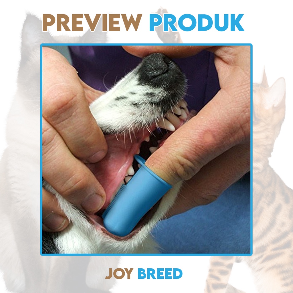 SIKAT GIGI KUCING ANJING MODEL JARI BAHAN SILICONE PET TOOTH BRUSH