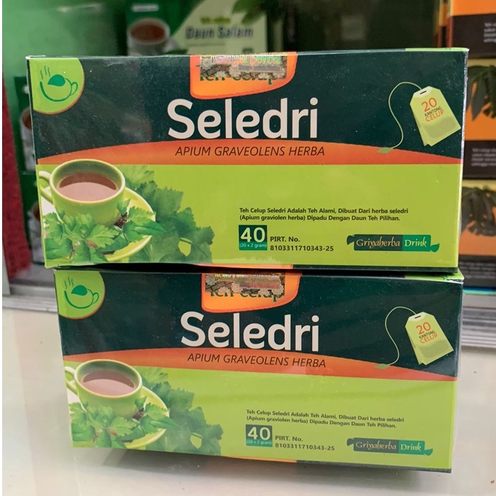 Teh Celup Daun Seledri minuman untuk penurun tekanan darah tinggi