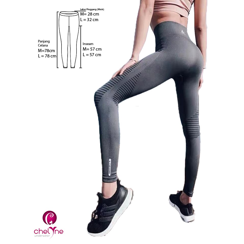 

Chelyne Legging Sport Olahraga Panjang TMK2367 Bahan Rajut