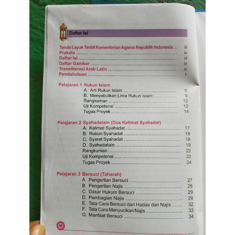ORI buku teks siswa FIKIH k13 kelas 1 edisi revisi terbaru penerbit CV bina pustaka