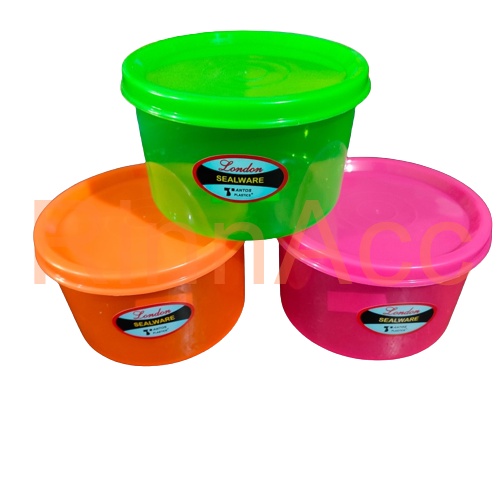 Toples London Kecil Plastik 250mL 350mL 450mL / Toples Sambal / Toples Mini Tantos / Kosmetik / Sealware