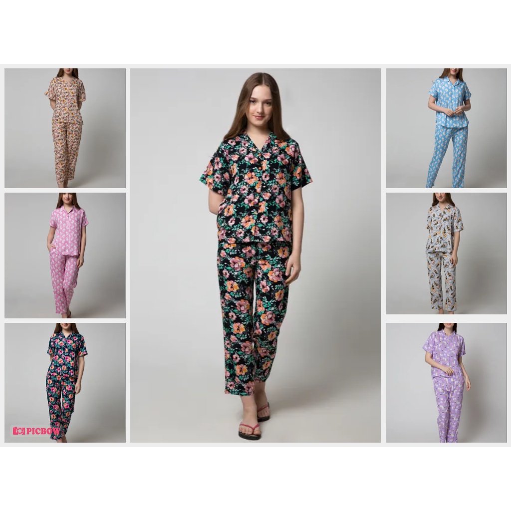 Nevada St. Yves piyama bau tidur set Women Short Sleeve Pyjama