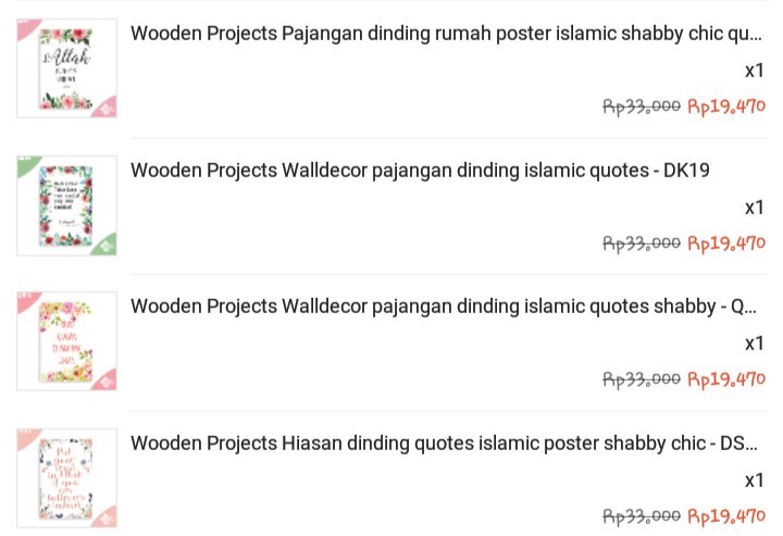 Wooden Projects Pajangan Dinding Rumah Poster Islamic Shabby Chic Quotes - Awy