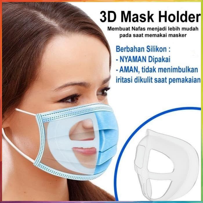 Penyangga Masker Anti Sesak Pengap - Transparent Silicone Mask Bracket