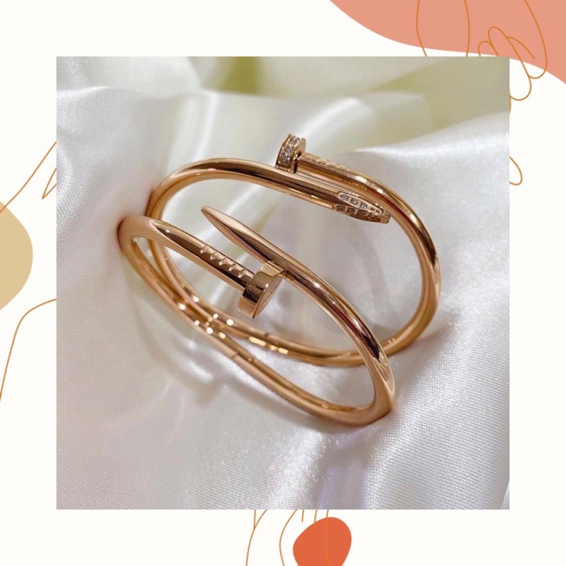 Gelang Paku Titanium Premium Import Anti Karat Anti Hitam Fashion Accessories Wanita