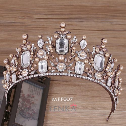 [PRODUK TERLARIS] HEADPIECE BRIDE MAHKOTA PENGANTIN AKSESORIS PESTA PUTIH MPP007