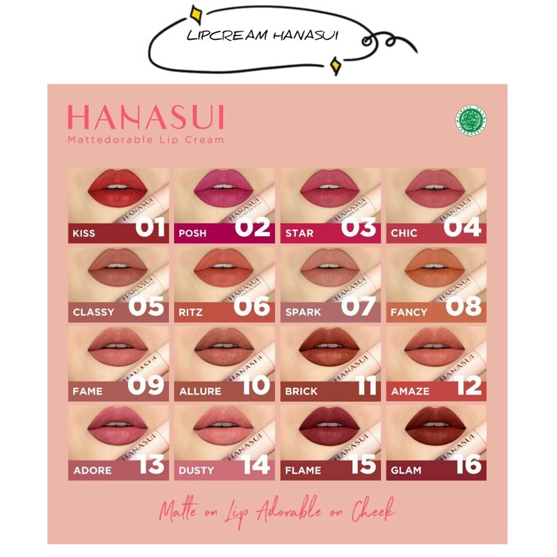 Lipcream Hanasui // lipcream hanasui boba // pipstik hanasui // hanasui